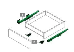 Grass Dynaneo Tam Açılım Yavaşlatıcılı Gizli Ray 400mm 1d