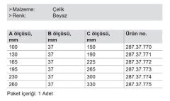 Hafele Sabit Konsol 138x36.5x188mm, Beyaz Renk