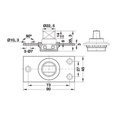 Hafele Pivot Mekanizma 1200mm 120 Kg Mat Paslanmaz Çelik Renk