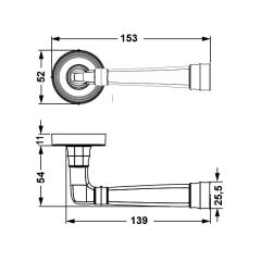Hafele Kapı Kolu Seti Gain Barelli Parlak Altın