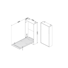 Hafele Letto Katlanır Yatak Mekanizması 920x2000mm