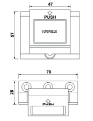 Kapı Güvenlik Mandalı, HÄFELE SDG 05 Mat Siyah 57x70mm