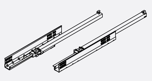 Grass Dynamoov Tek Açılım Yavaşlatıcılı Gizli Ray 510mm Pimli Mandalsız