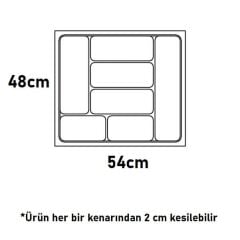 Hafele Smart Çatal Kaşıklık Gümüş Renk, 54x48cm