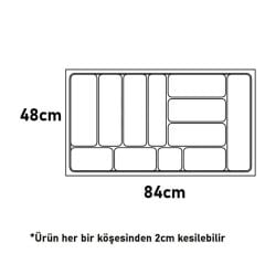 Hafele Smart Çatal Kaşıklık Gümüş Renk, 84x48cm