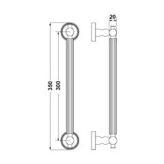Hafele Çekme Kol Calisto 300mm Antik Bronz