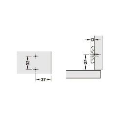 Hafele Metalla 120 H Taban 4 Delik Klipsli 2mm