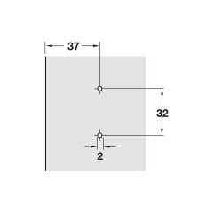 Hafele Metalla 510 SM Haç Tipi Menteşe Tabanı