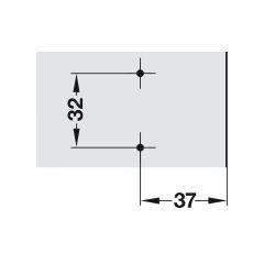 Hafele Metalla 510 SM Haç Tipi Menteşe Tabanı