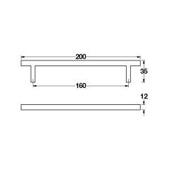 Hafele Mobilya Kulpu Lindsey2 160mm Parlak Krom