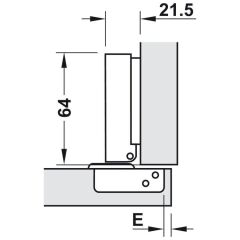 Hafele Concealed Hinge Metalla SM Kombi 110°