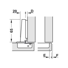 Hafele Concealed Hinge Metalla SM Kombi 110°