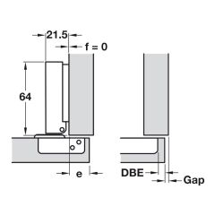 Hafele Concealed Hinge Metalla SM Kombi 110°