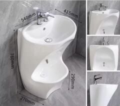 Abdest Lavabosu Alt Batarya Sensörlü Üst Batarya Manuel