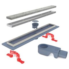 Hafele Flowlıne Duş Kanalı,Ø50,400mm,M.Siyah