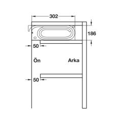 Hafele Rise Stor 600x720mm, Antrasit Renk