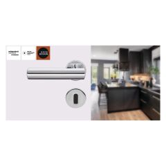 Hafele FLAME PC (Barelli Tip) Mat Nikel Renk Kapı Kolu