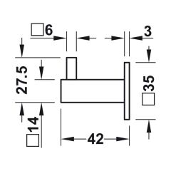 Hafele HANGER S Parlak Altın Renkli Gardırop Askısı