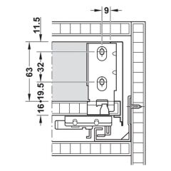 Hafele Matrıx Box Slım Çekmece Seti Mat Beyaz Vidalı 16/89Mm/400Mm 30Kg