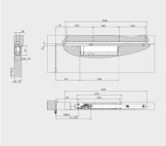Gizli Kapı Kapatıcı ITS 915 Yangın Dayanımlı EN 3 Sabitlemeli