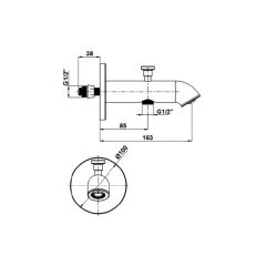 Hafele Ankastre Çıkış Ucu Pop-Up Dolce Parlak Krom