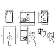 Hafele Ankastre Banyo Bataryası Dolce Duvara Monte Parlak Krom