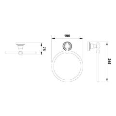 Hafele Halka Havluluk Calisto Duvara Monte Bronz Renk