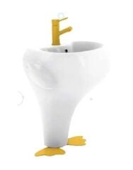Ducky Çocuk Lavabo Beyaz Sarı
