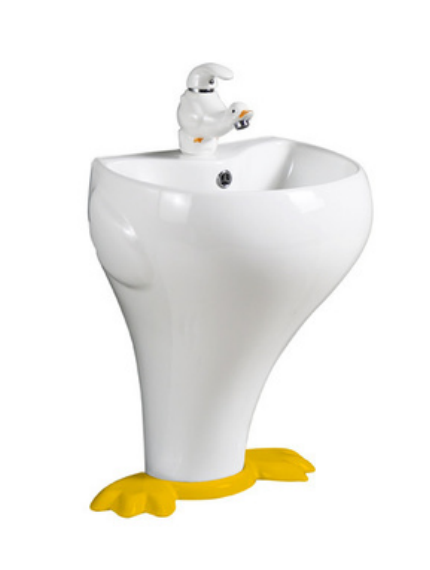 Çocuk Lavabo Beyaz Sarı