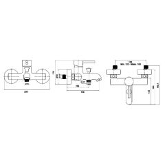 Hafele Banyo Bataryası Semple Duvara Monte Parlak Krom