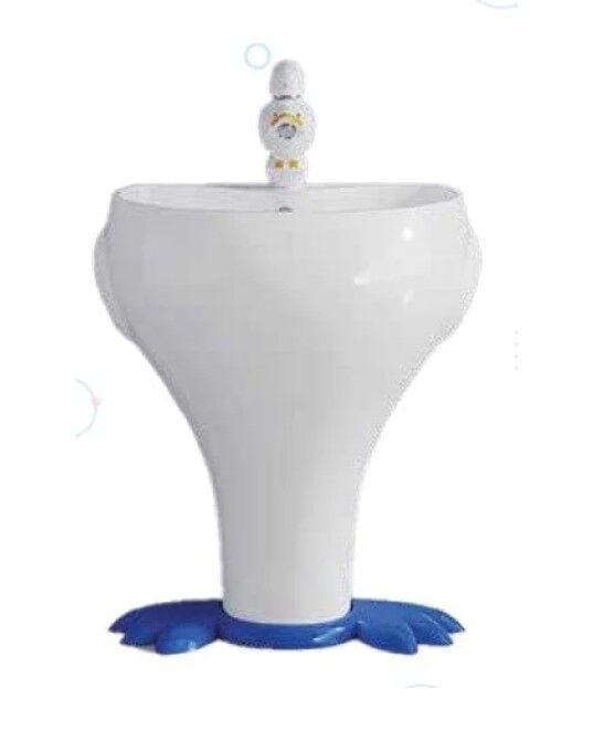 Ducky Çocuk Lavabo Beyaz Mavi