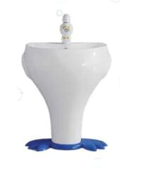 Ducky Çocuk Lavabo Beyaz Mavi