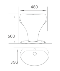 Çocuk Lavabo Beyaz Mavi