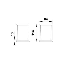 Hafele Diş Fırçalık Calisto Tezgah Üstü Mat Siyah Renk