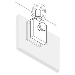 Hafele Cam Kapı Sürgüsü Mat Paslanmaz Çelik Renk