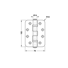 Hafele Yaprak menteşe F Pas.Çelik .Par. 102x76x3mm