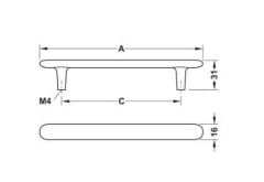 Hafele H2135 Mobilya Kulpu Mat Siyah 128mm