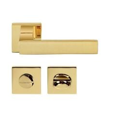 Hafele Kapı Kolu Seti Pera WC Kapı Kolu Parlak Altın