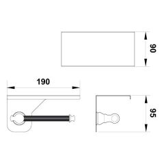 Hafele Tuvalet Kağıtlığı Calisto Etajerli Duvara Monte Mat Siyah Renk
