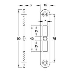 Hafele Giro Çelik Karşılık (10 Adet), Galvaniz
