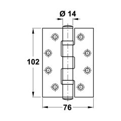 Hafele Yaprak menteşe p.çelik 304 102x76x3mm