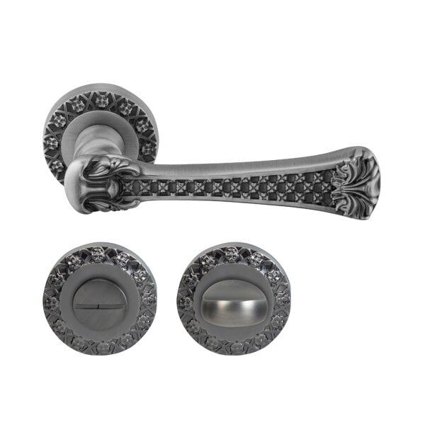 Hafele Kapı Kolu Seti Sara WC Antik Gümüş