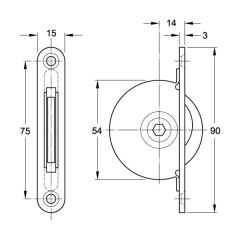 Hafele Giro Çelik Bağlantı Elemanı (10 Adet), Galvaniz
