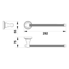 Hafele Kağıt Havluluk Calisto Duvara Monte Mat Siyah Renk