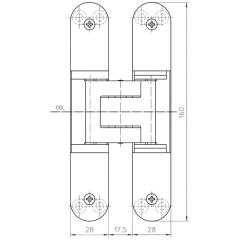 Simonswerk Tectus TE 340 3D Gizli Menteşe Mat Siyah Renk