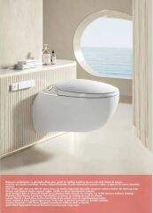 Akıllı Klozet Duvara Monte GR1851 Pembe