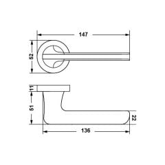 Hafele Kapı Kolu Seti Eloy Barelli Mat Altın