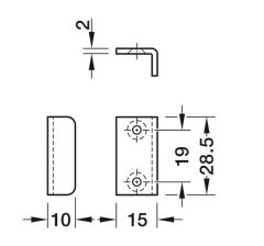 Kilit karşılığı, vidalanarak montaj için