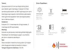 AGB Gizli Kapı Menteşesi 3.2 Eclipse Mat Krom