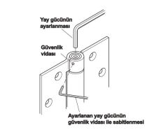 Hafele Yaylı Yaprak Menteşe 114x102mm, Mat Paslanmaz Çelik Renk (1 ÇİFT)